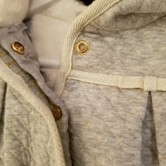 NWOT Max Studio Baby gray quilted coat 18 mos - Picture 5 of 5